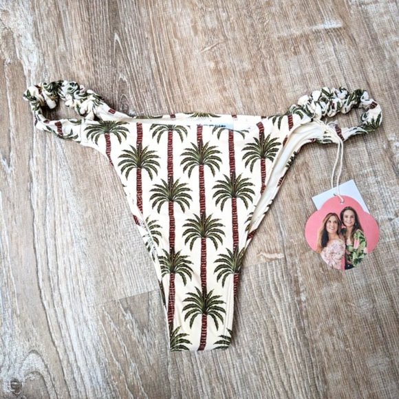 NWT Agua Bendita x Target Tropical Palm Trees Cheeky Bikini Bottom Large - Picture 2 of 9